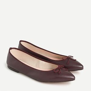 J.Crew NWT Gemma Ballet Flats in Leather